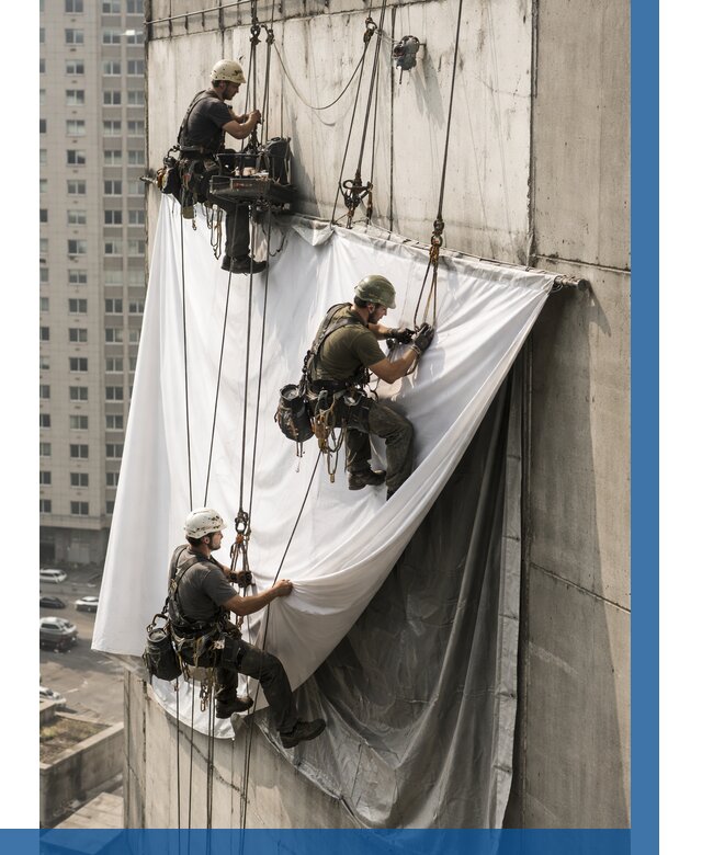 Замена баннерного полотна в Туле от 6610 р. | ВЫСОТНИК-Тул—заказать