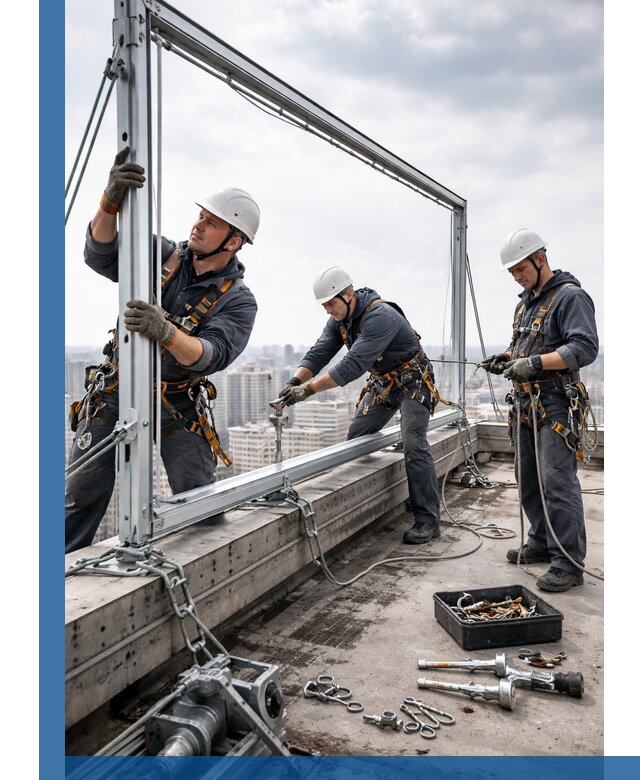 Монтаж крышных рекламных конструкций под ключ в Туле