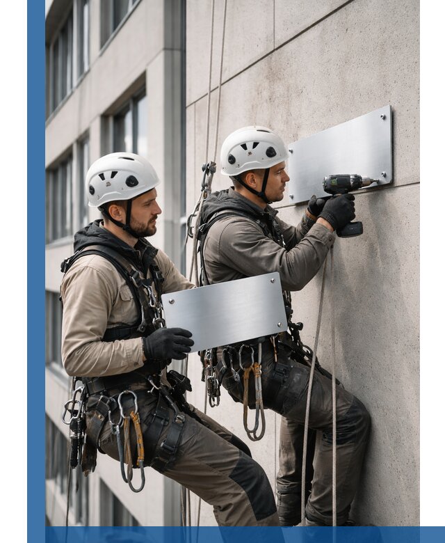 Монтаж табличек и указателей в Туле для зданий и сооружений