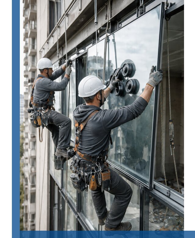 Витражное остекление фасадов и лоджий в Туле под ключ