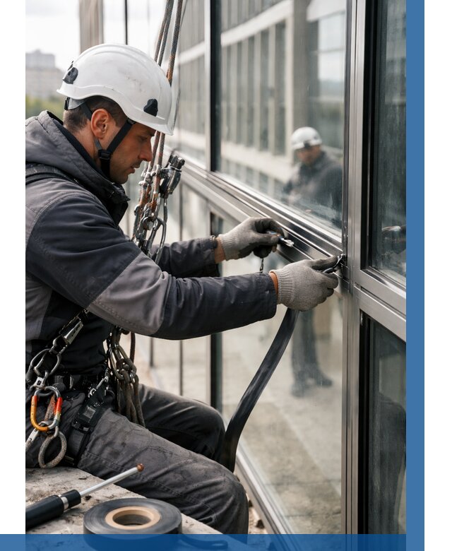 Ремонт витражных конструкций в Туле от 3559 р. | ВЫСОТНИК-Тул