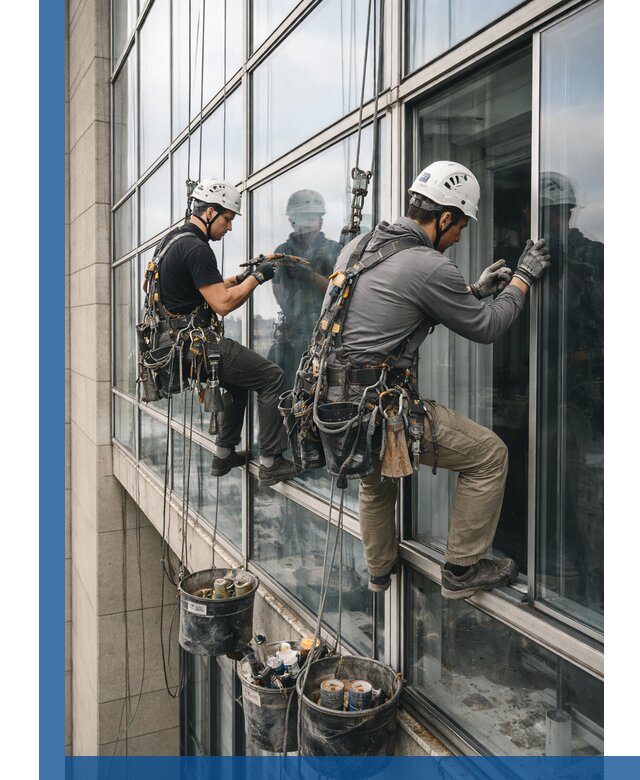 Ремонт витражных конструкций и фасадного остекления в Туле