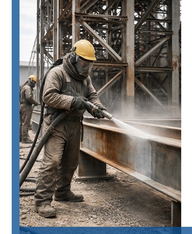 Пескоструйная очистка металлоконструкций в Туле промышленная