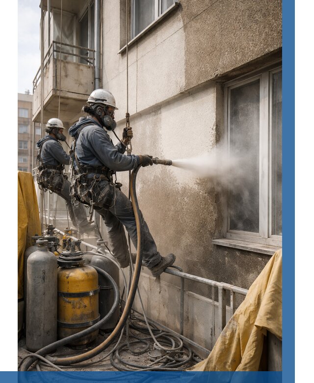 Пескоструйная очистка фасада в Туле от 661 р. | ВЫСОТНИК-Тул