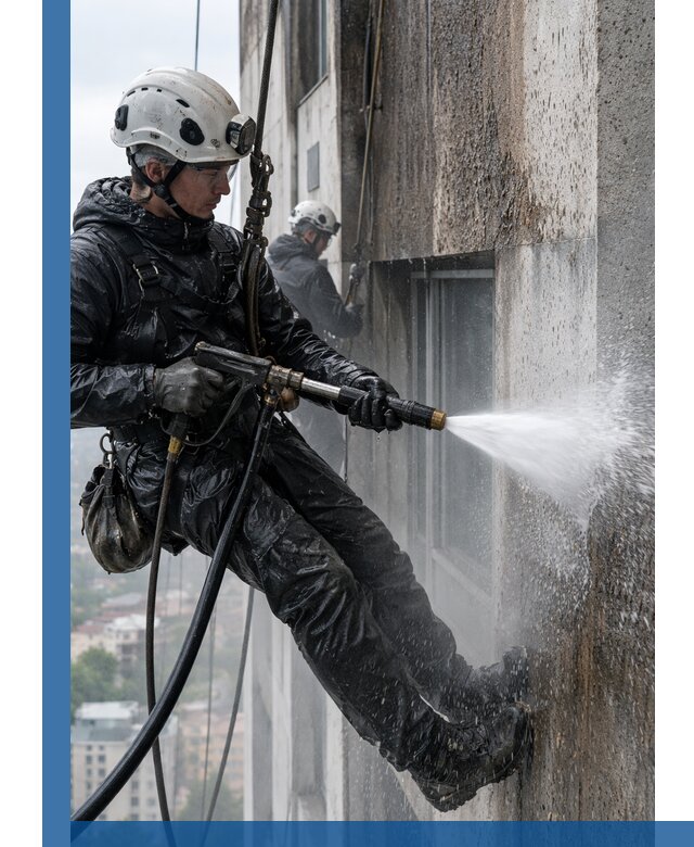 Гидроструйная очистка фасадов и конструкций в Туле