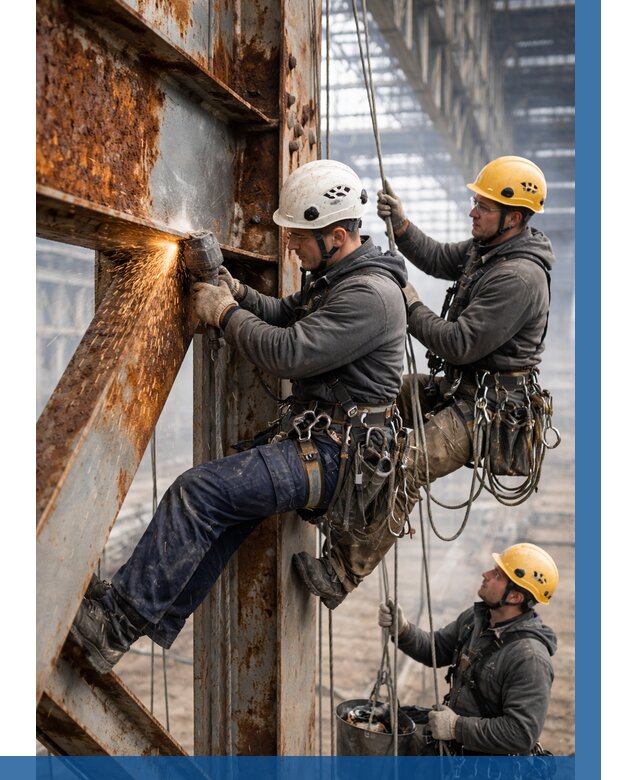 Зачистка металла от ржавчины в Туле от 356 р. | ВЫСОТНИК-Тул