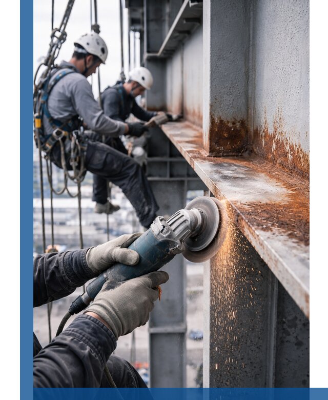 Зачистка металла от ржавчины и подготовка поверхностей в Туле