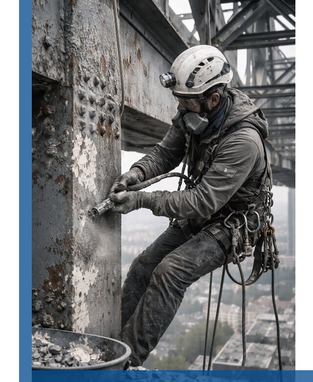 Удаление старой краски с металлических конструкций в Туле