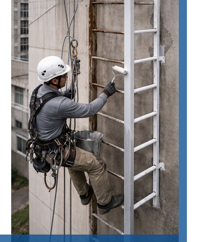Покраска пожарных лестниц в Туле от 4576 р. | ВЫСОТНИК-Тул