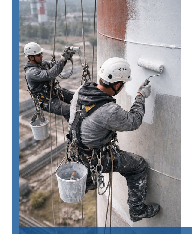 Покраска дымовых труб в Туле: антикоррозийная защита и восстановление