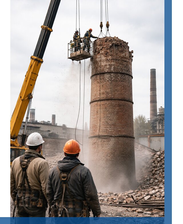 Демонтаж дымовой трубы в Туле от 91521 р. | ВЫСОТНИК-Тул, смета