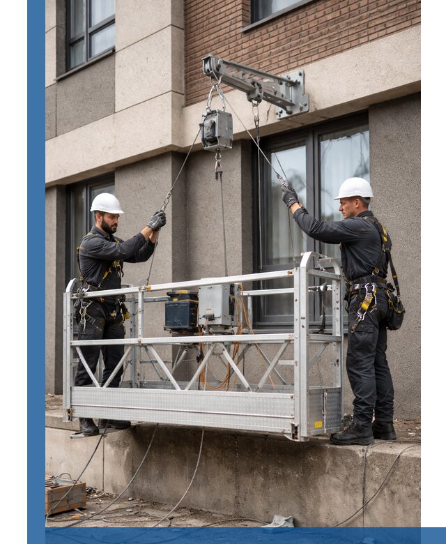 Монтаж и подъем фасадной люльки в Туле с гарантией безопасности