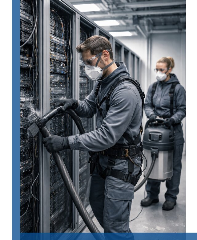 Обеспыливание серверной комнаты в Туле, профессиональная очистка