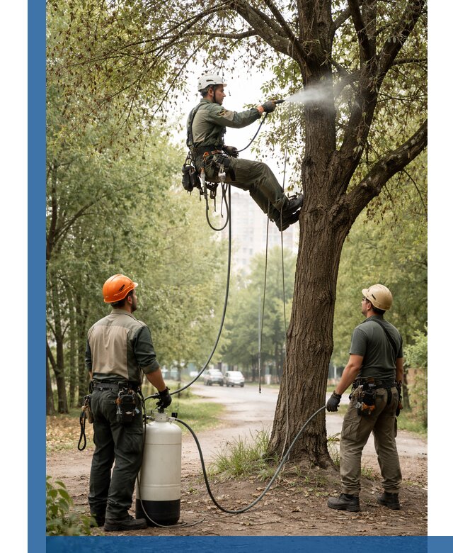 Обработка деревьев от вредителей в Туле профессиональная защита