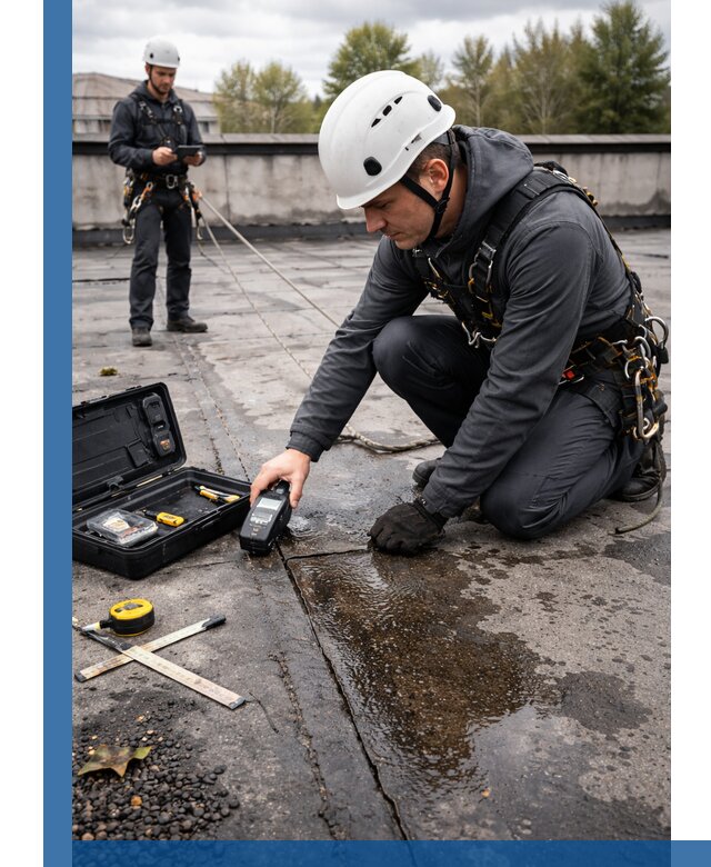 Обследование кровли на протечки и выявление дефектов в Туле